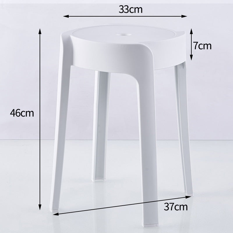 【SG Seller】4PCS Upgrade Sofa Base Stackable Plastic Stool Chair Dining Chair Set of Living Room Round Stool Kitchen Stool Multi-Colour Options