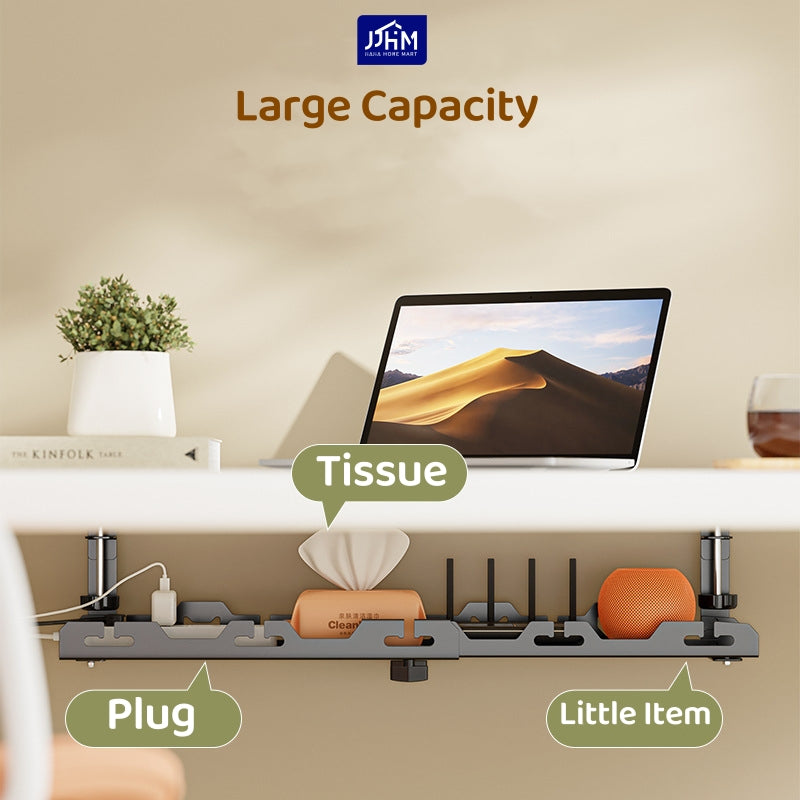 Under Table Cable tray/Cable Management Tray/Under Desk Cable Management Tray Desk Bottom Socket Holder Line Rack
