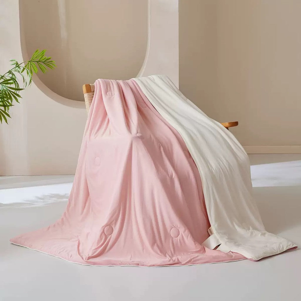 【SG NDD】 Cooling Summer Blanket Ice Silk Lightweight Quilt Air Condition Comforter Bed Double Side Cold Fabric