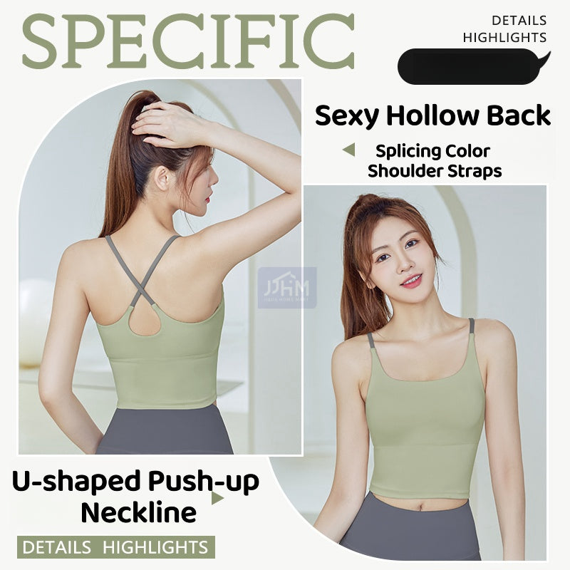 SG Padded Sports Bra Yoga Bra Gym Bra Buttery Soft Yoga Bra Cross Back Gym Fitness Workout Running