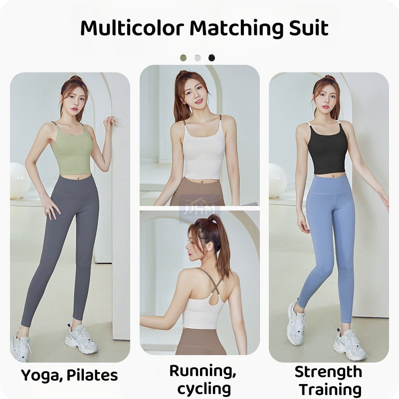 SG Padded Sports Bra Yoga Bra Gym Bra Buttery Soft Yoga Bra Cross Back Gym Fitness Workout Running