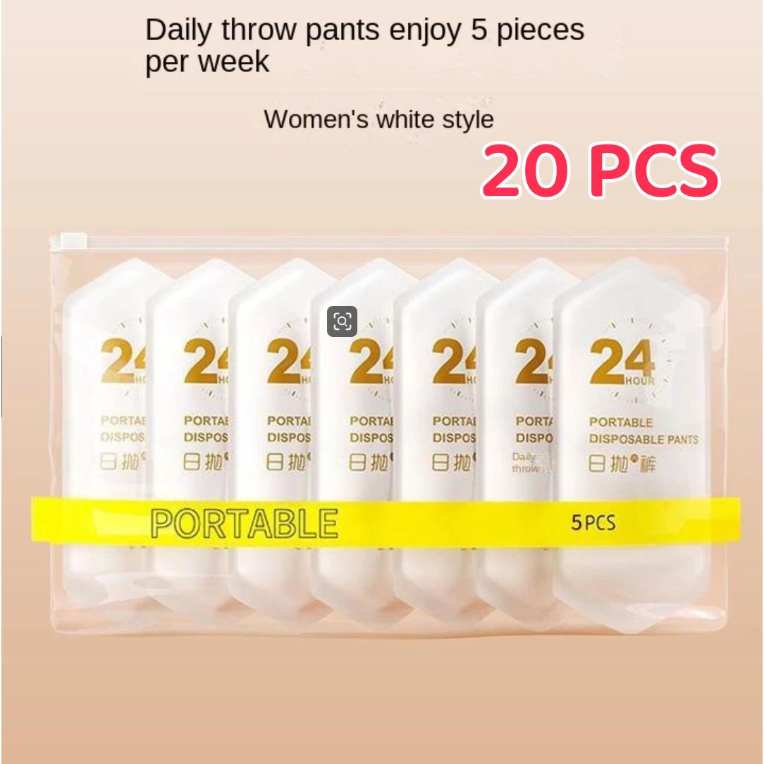 SG 5/10/20pcs Disposable Panties Ladies Sterile Travel Business Trip Shorts Portable Pregnant Women Postpartum Women Disposable Panties Ladies Disposable Underwear Seamless Cotton Travel Plus Size Maternity Confinemen Women Disposable Panties Ladies