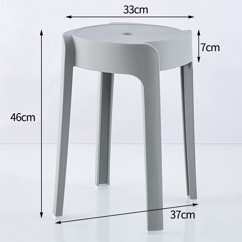【SG Seller】4PCS Upgrade Sofa Base Stackable Plastic Stool Chair Dining Chair Set of Living Room Round Stool Kitchen Stool Multi-Colour Options