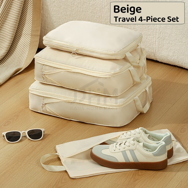 🔥SG stock🔥4pcs Set Travel Storage Bag Compression Luggage Storage Bag/Compression packing cube/Packing Cube/Packing Cubes