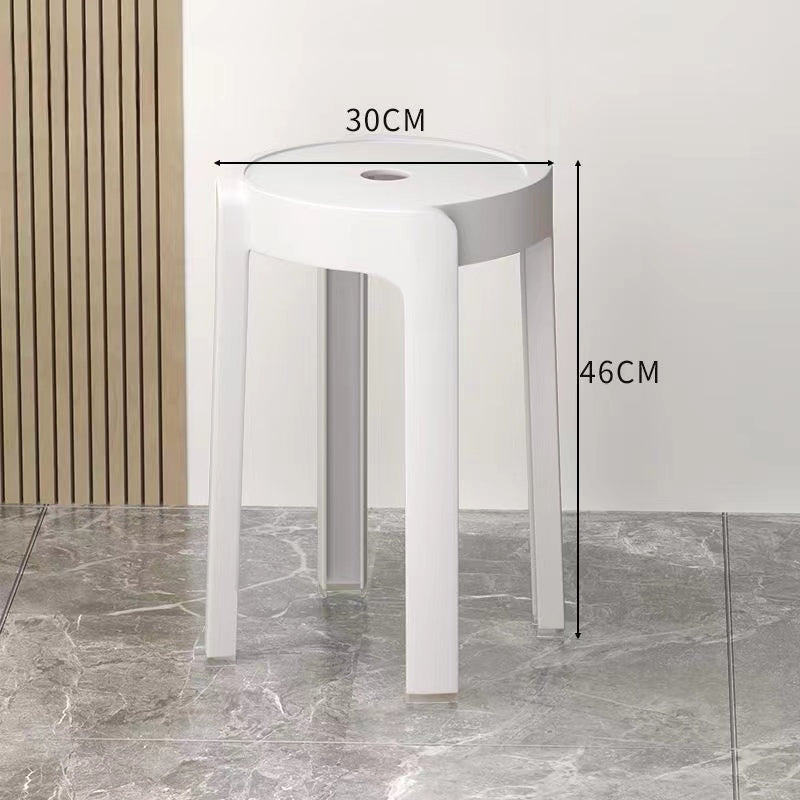 【SG Seller】4PCS Thicken Stackable Plastic Stool Chair Dining Chair Set of Living Room Round Stool Kitchen Stool Multi-Colour Options Sturdy Dining Table Stools