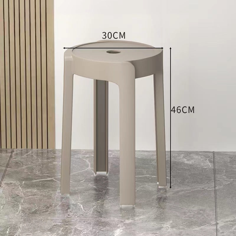 【SG Seller】4PCS Thicken Stackable Plastic Stool Chair Dining Chair Set of Living Room Round Stool Kitchen Stool Multi-Colour Options Sturdy Dining Table Stools