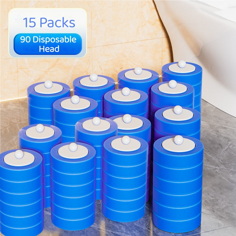 Disposable Toilet Brush Set Wall-Mounted Full Coverage 360°Clean Quick-Release Head SwapComes with bracket and interchangeable head