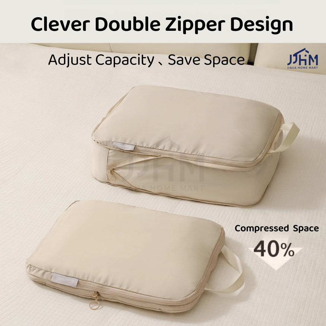 🔥SG stock🔥4pcs Set Travel Storage Bag Compression Luggage Storage Bag/Compression packing cube/Packing Cube/Packing Cubes