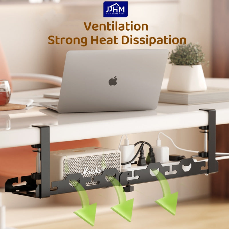 Under Table Cable tray/Cable Management Tray/Under Desk Cable Management Tray Desk Bottom Socket Holder Line Rack
