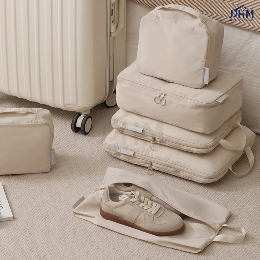 🔥SG stock🔥4pcs Set Travel Storage Bag Compression Luggage Storage Bag/Compression packing cube/Packing Cube/Packing Cubes