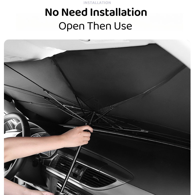 🔥SG READY STOCK🔥 Car Windshield UV Sunshade Umbrella Sun Protection Heat Insulation