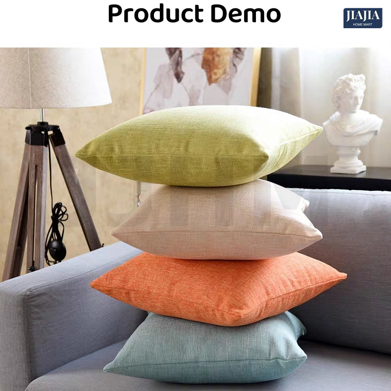 SG Nordic Sofa Pillow Cushion Case Cover Throw Pillow Case Cover Zipper Pillowcase Solid Color Simplistic Design