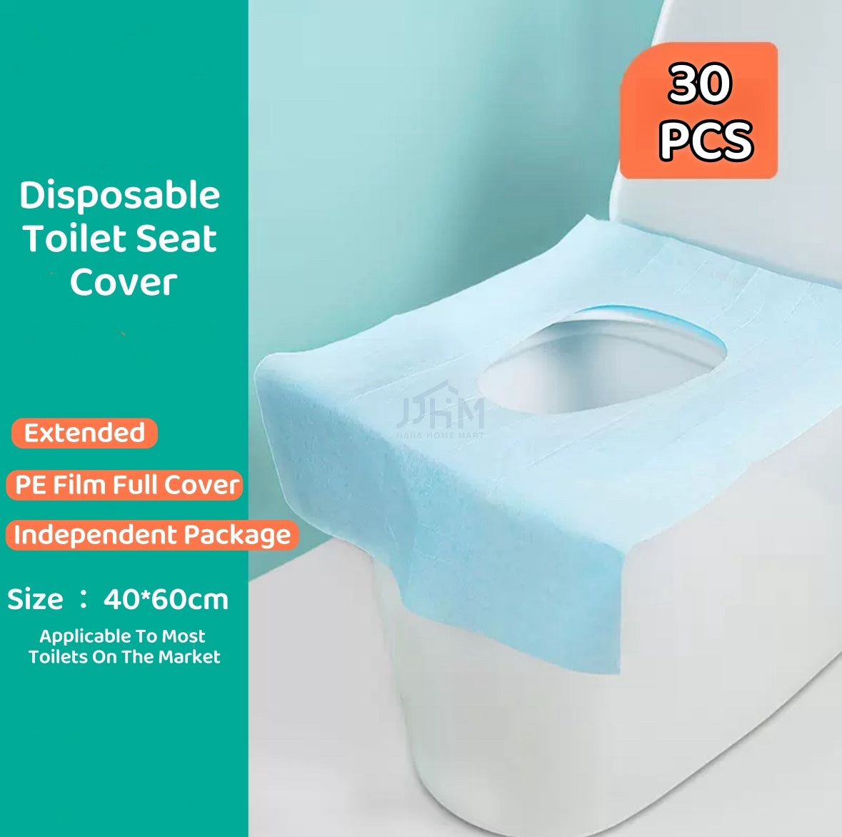 SG Disposable Toilet Seat Bowl Cover Extra Length- Waterproof Anti Bacterial Home Travel Toiletries 马桶垫