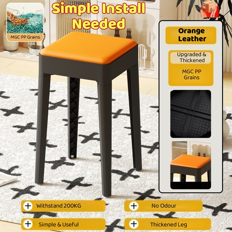 Stackable Stool Stacking chair Simple Installation Furniture Seat SG
