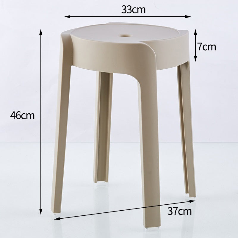 【SG Seller】4PCS Upgrade Sofa Base Stackable Plastic Stool Chair Dining Chair Set of Living Room Round Stool Kitchen Stool Multi-Colour Options