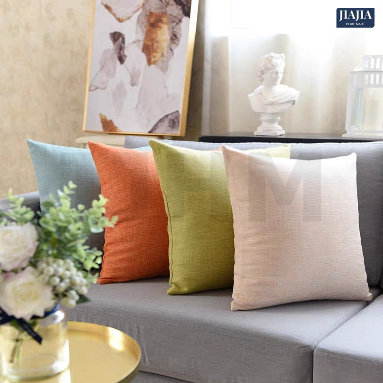 SG Nordic Sofa Pillow Cushion Case Cover Throw Pillow Case Cover Zipper Pillowcase Solid Color Simplistic Design