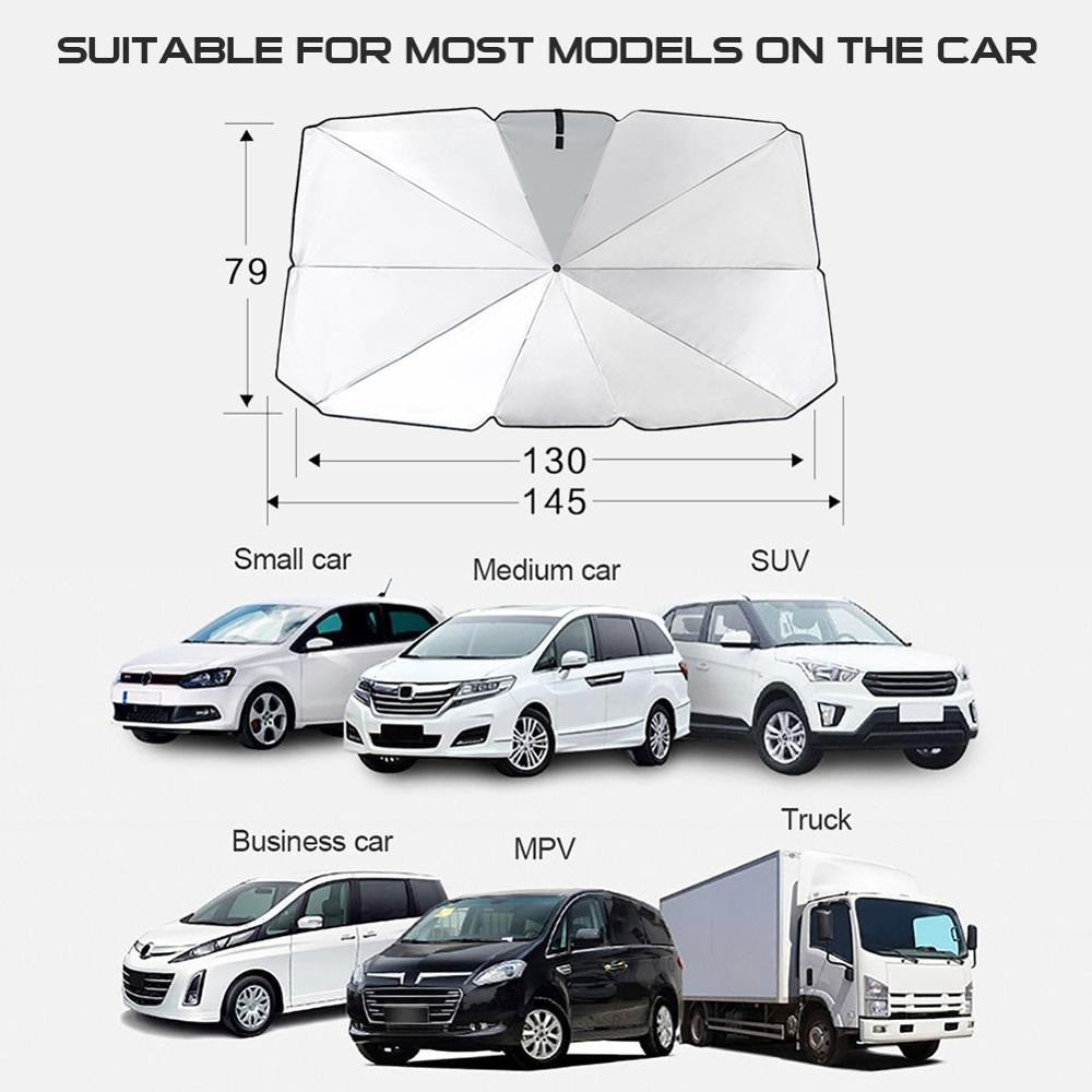 🔥SG READY STOCK🔥 Car Windshield UV Sunshade Umbrella Sun Protection Heat Insulation