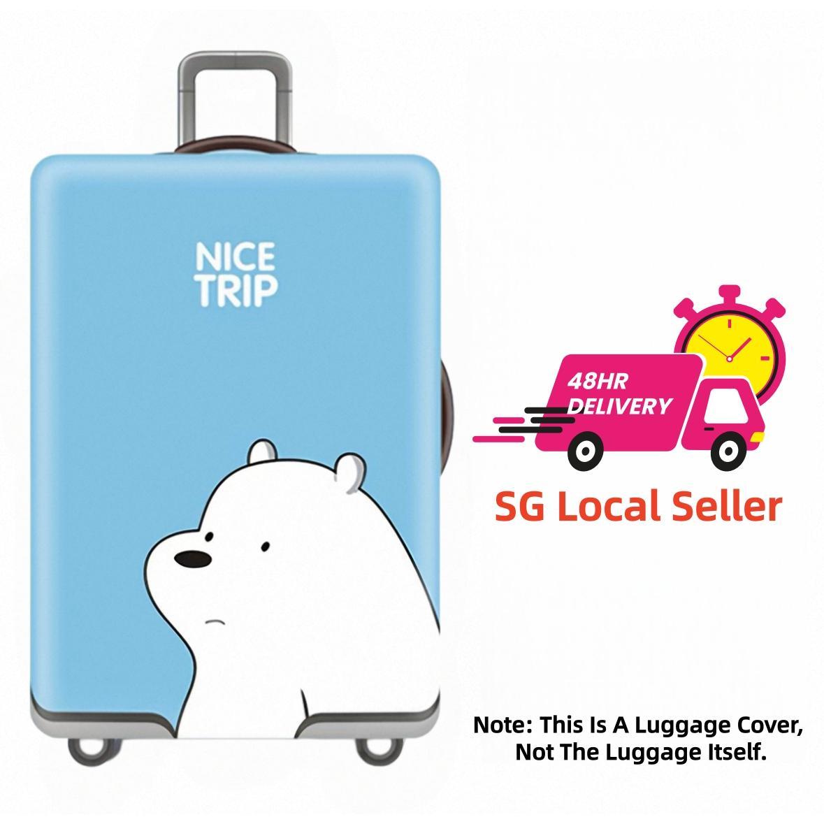 【 SG】 Thick Dustproof Luggage Cover cartoon Elastic Stretchable Travel Suitcase Protector Labubu Line Bear Snoopy Luggage Cover Travel Suitcase Protective Cover 18-32 Inch Thick Elastic Dust Covers Travel Accessories Luggage Supplies