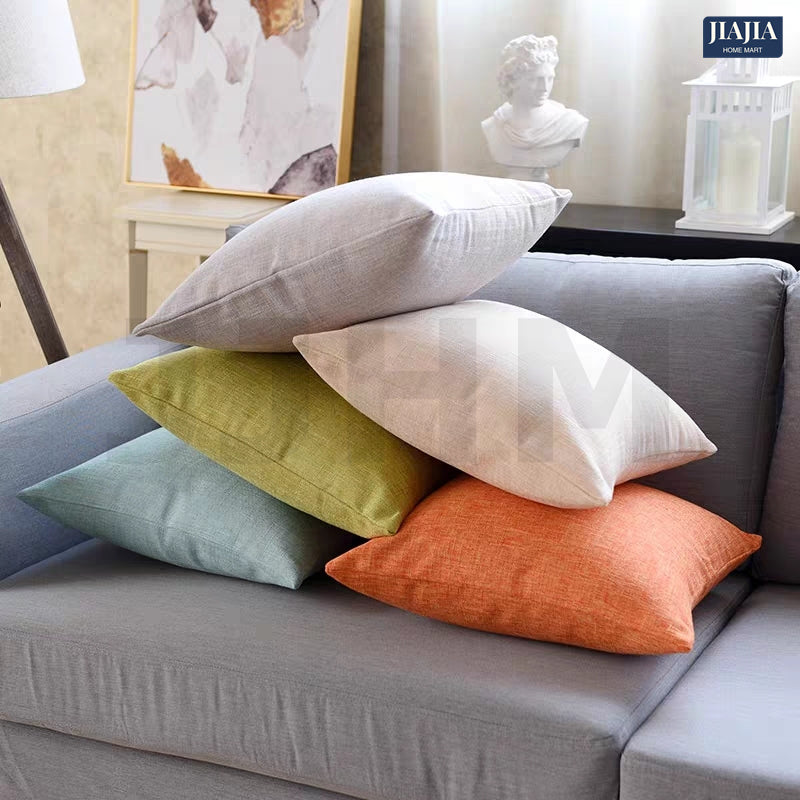 SG Nordic Sofa Pillow Cushion Case Cover Throw Pillow Case Cover Zipper Pillowcase Solid Color Simplistic Design