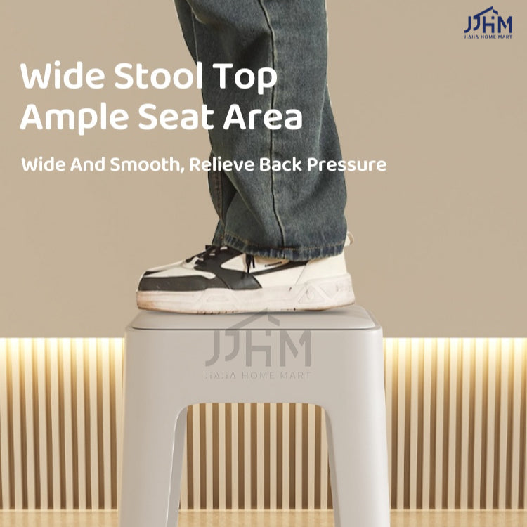 【SG Seller】4PCS Upgrade Sofa Base Stackable Plastic Stool Chair Dining Chair Set of Living Room Round Stool Kitchen Stool Multi-Colour Options
