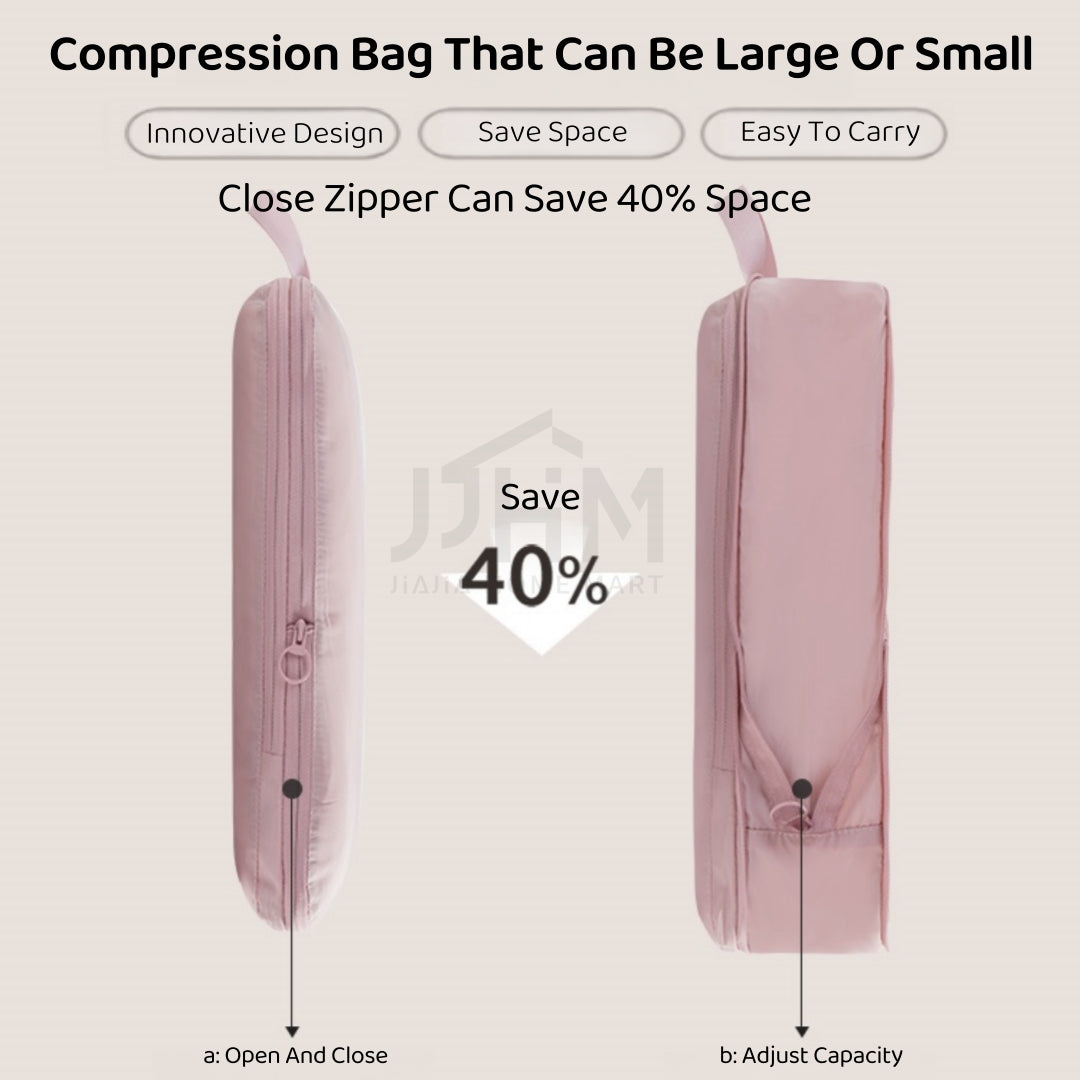 🔥SG stock🔥4pcs Set Travel Storage Bag Compression Luggage Storage Bag/Compression packing cube/Packing Cube/Packing Cubes