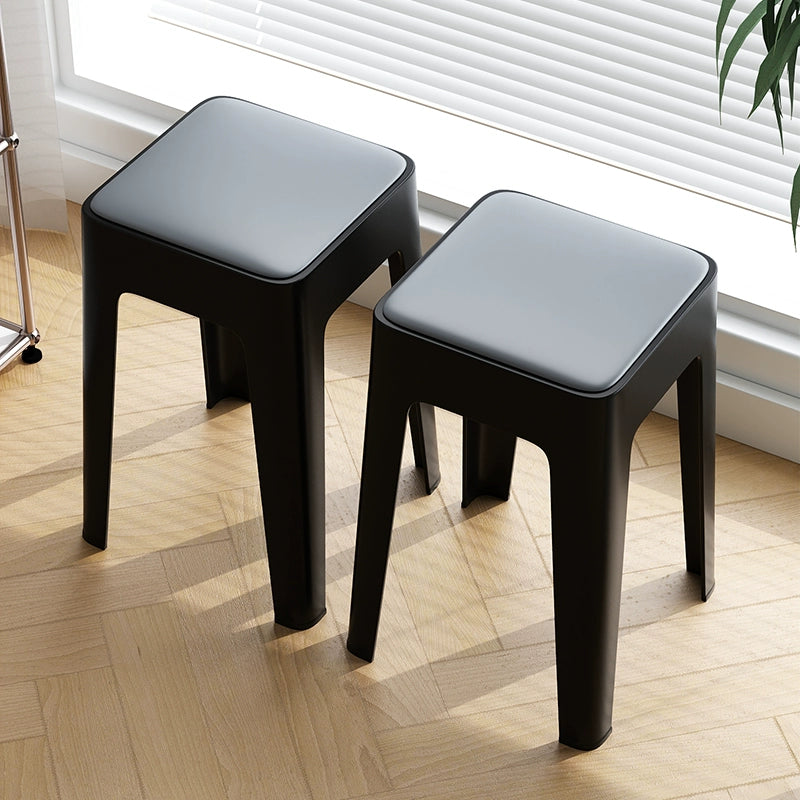 【SG Seller】4PCS Upgrade Sofa Base Stackable Plastic Stool Chair Dining Chair Set of Living Room Round Stool Kitchen Stool Multi-Colour Options