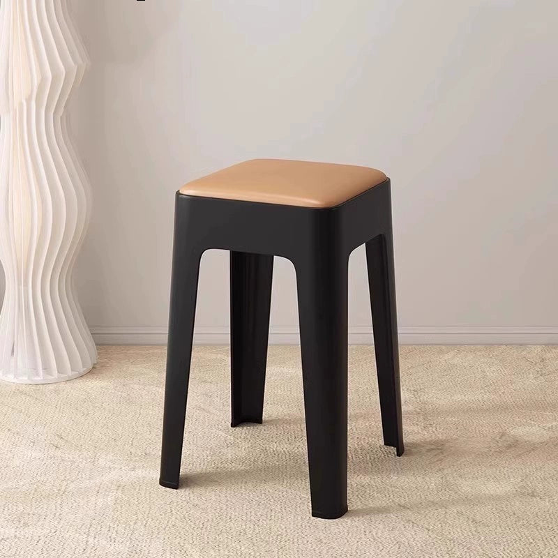 【SG Seller】4PCS Upgrade Sofa Base Stackable Plastic Stool Chair Dining Chair Set of Living Room Round Stool Kitchen Stool Multi-Colour Options