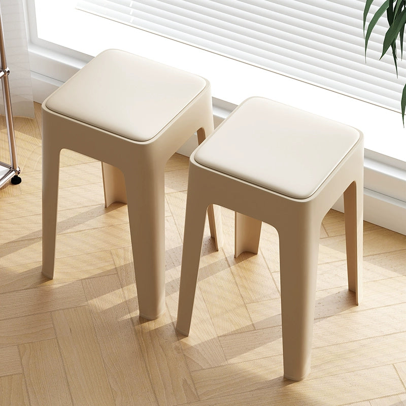 【SG Seller】4PCS Upgrade Sofa Base Stackable Plastic Stool Chair Dining Chair Set of Living Room Round Stool Kitchen Stool Multi-Colour Options