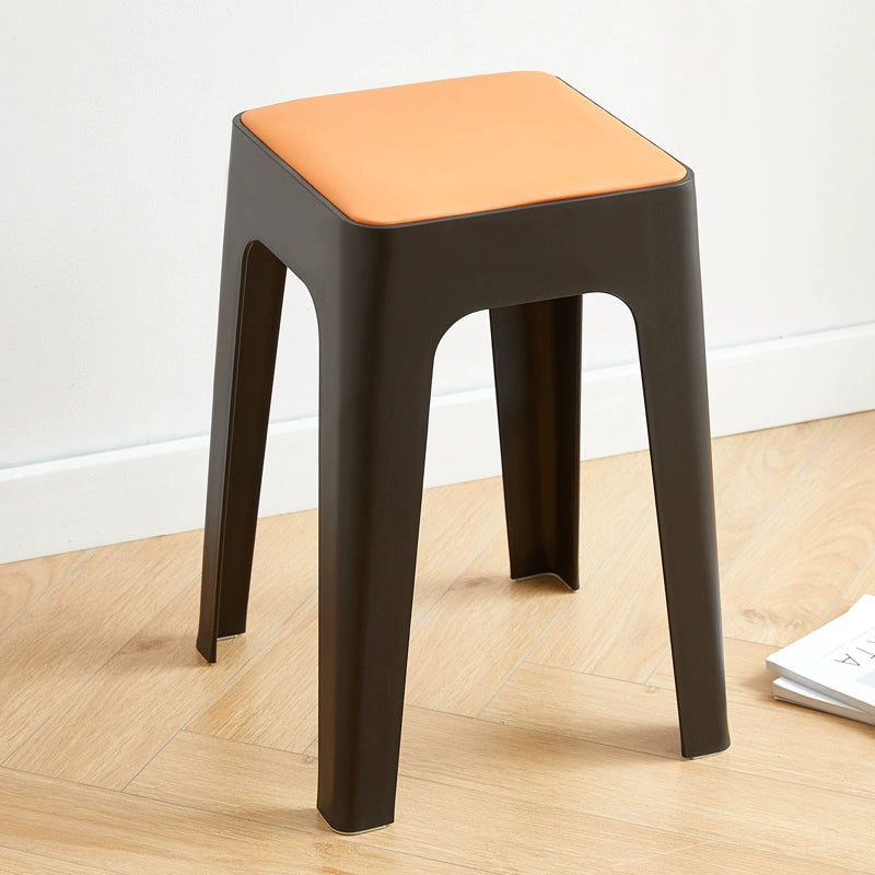 【SG Seller】4PCS Upgrade Sofa Base Stackable Plastic Stool Chair Dining Chair Set of Living Room Round Stool Kitchen Stool Multi-Colour Options