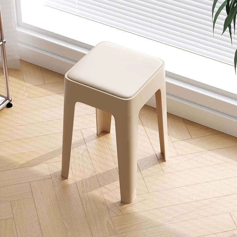 【SG Seller】4PCS Upgrade Sofa Base Stackable Plastic Stool Chair Dining Chair Set of Living Room Round Stool Kitchen Stool Multi-Colour Options