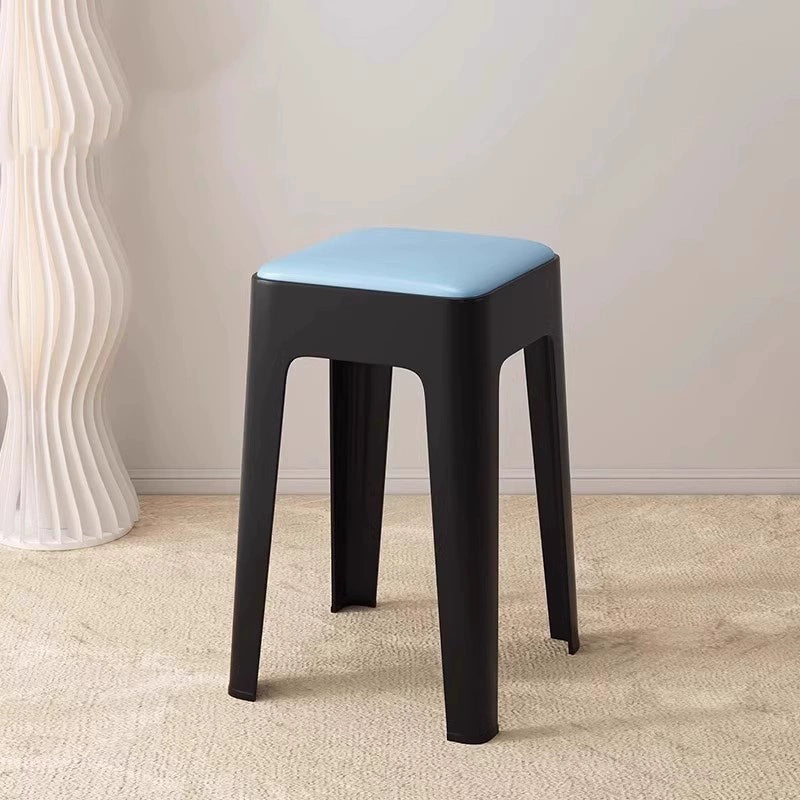 【SG Seller】4PCS Upgrade Sofa Base Stackable Plastic Stool Chair Dining Chair Set of Living Room Round Stool Kitchen Stool Multi-Colour Options