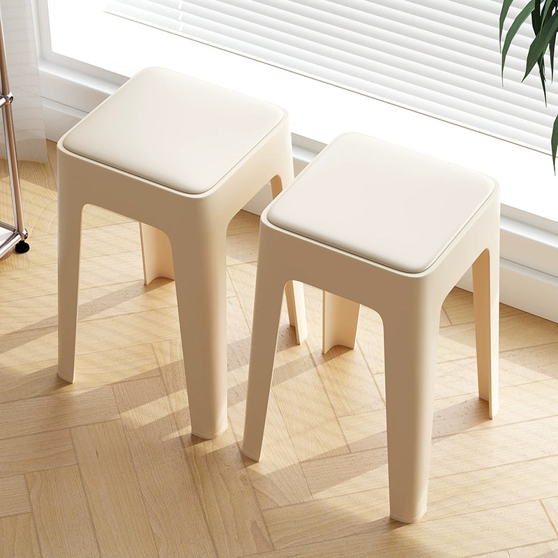 【SG Seller】4PCS Upgrade Sofa Base Stackable Plastic Stool Chair Dining Chair Set of Living Room Round Stool Kitchen Stool Multi-Colour Options