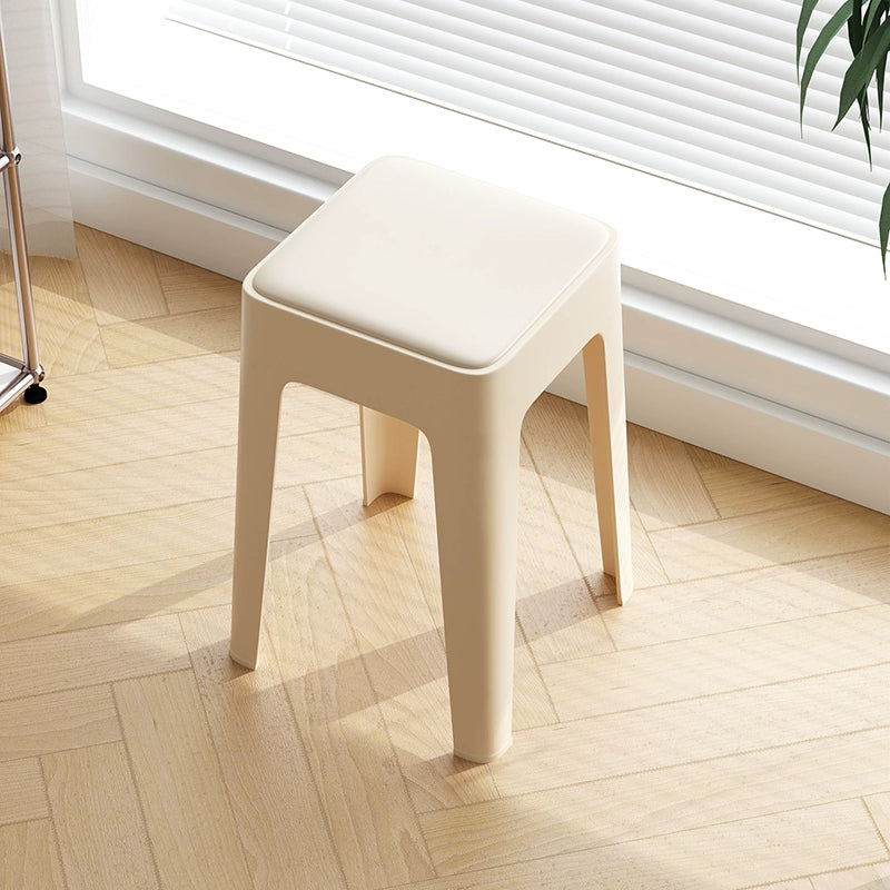 【SG Seller】4PCS Upgrade Sofa Base Stackable Plastic Stool Chair Dining Chair Set of Living Room Round Stool Kitchen Stool Multi-Colour Options