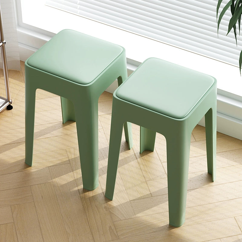 【SG Seller】4PCS Upgrade Sofa Base Stackable Plastic Stool Chair Dining Chair Set of Living Room Round Stool Kitchen Stool Multi-Colour Options