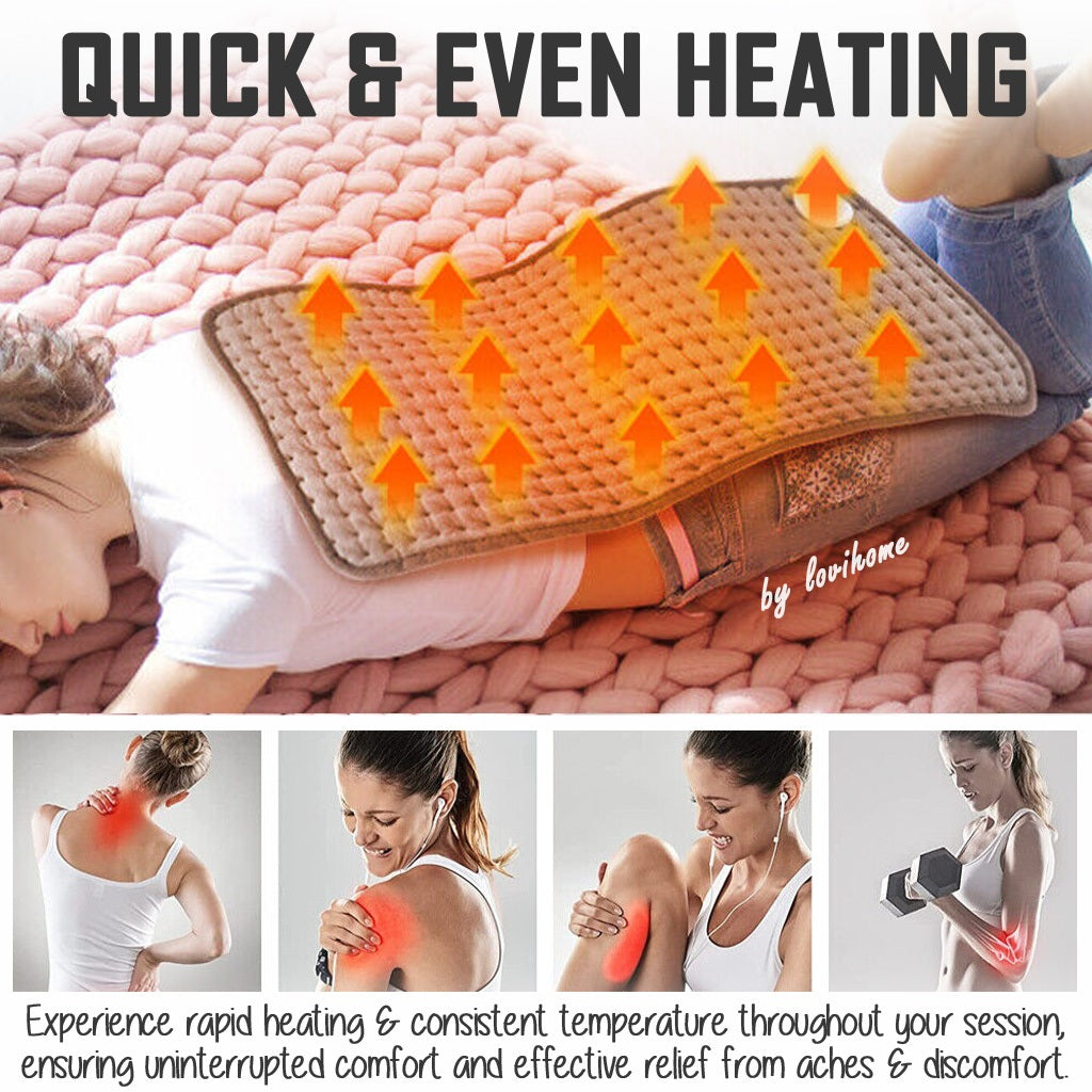 SG Electric Heating Pad Back Neck Massager Menstrual Pain Relief Travel Shoulder Waist Arm Warm Stomach Massage Heat