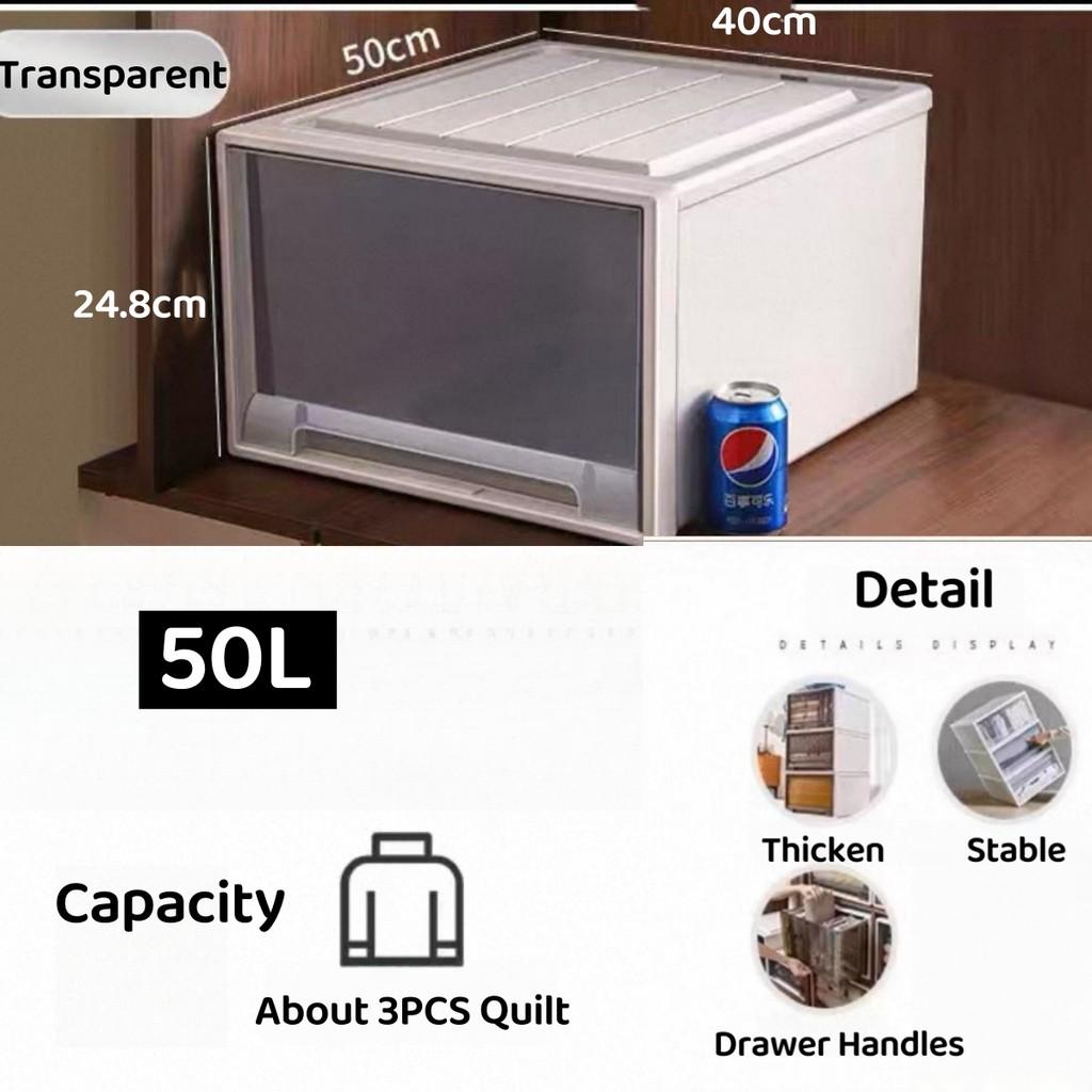 NND Drawer Type Stackable Storage Drawer Plastic Container Storage Box Cabinet Bin Cabinet