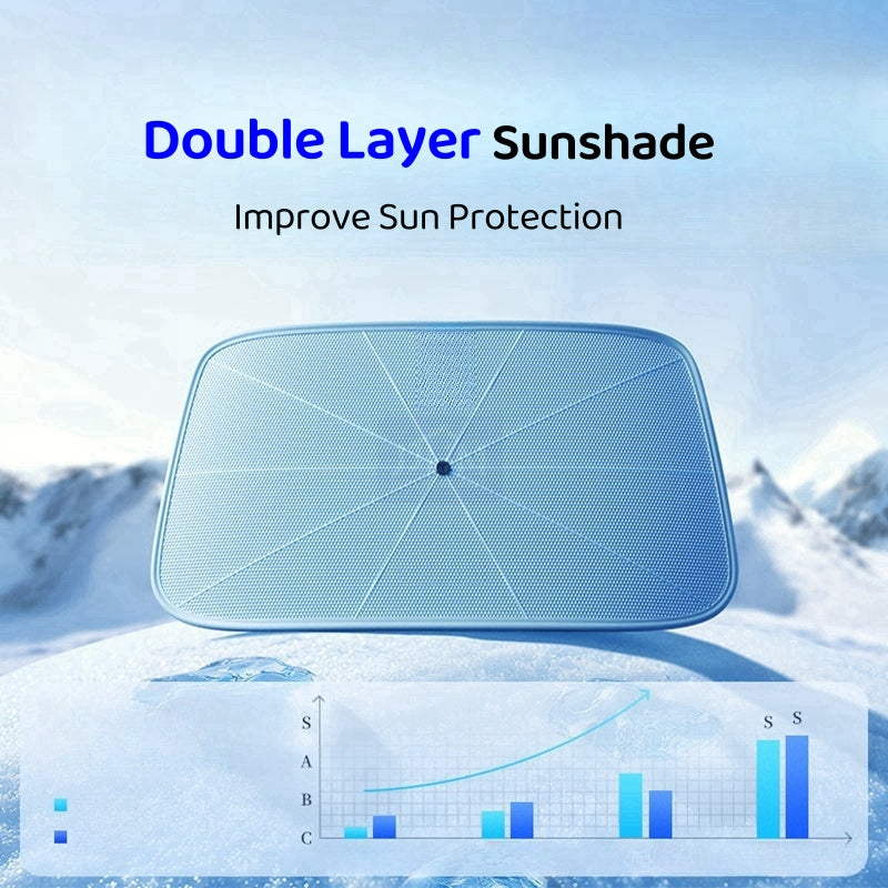 🔥SG READY STOCK🔥 Car Windshield UV Sunshade Umbrella Sun Protection Heat Insulation