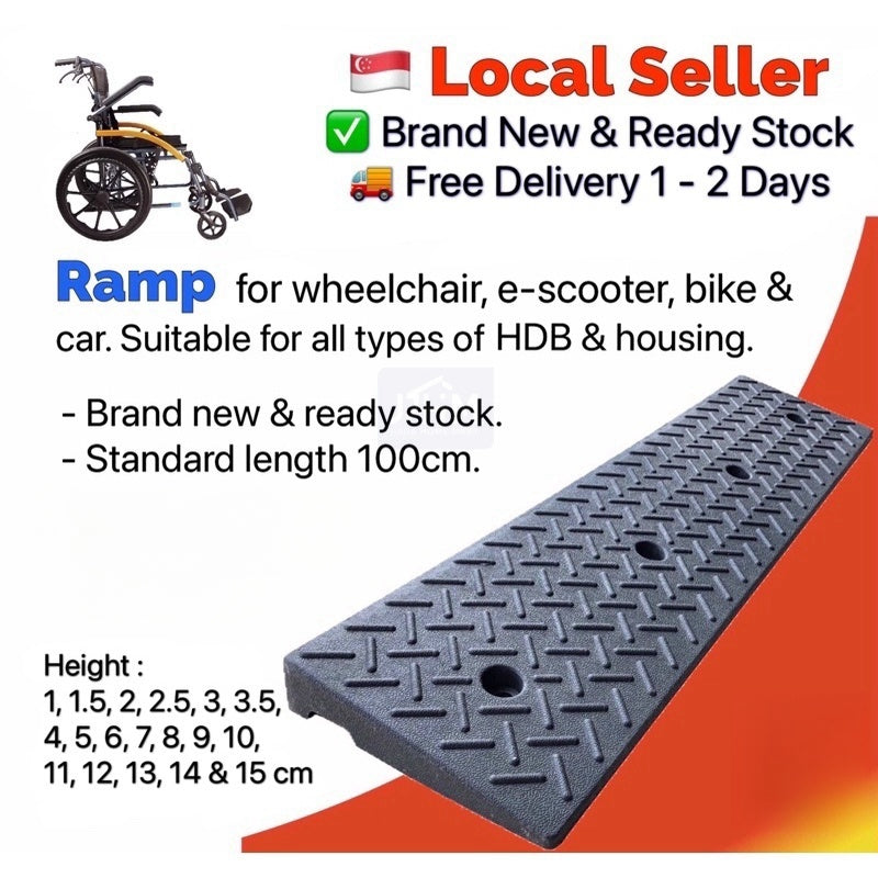 SG Ramps Wheelchair Ramp, Kerb Ramps for E-scooter, Bikes & Cars. Brand New & Ready Stock!