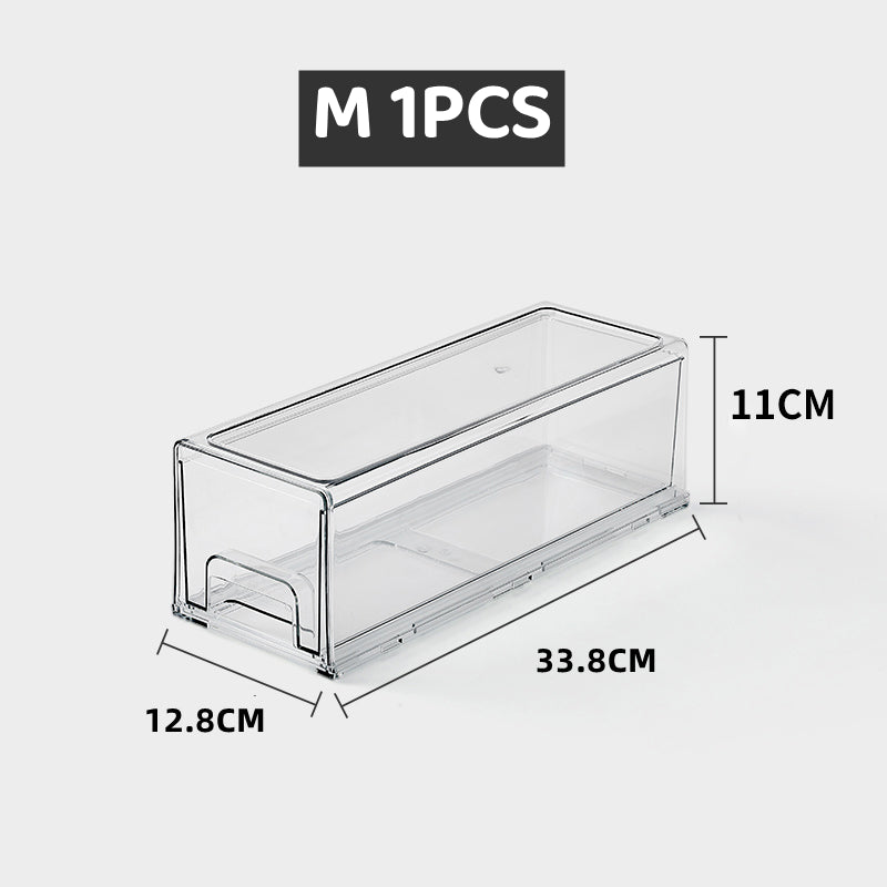 <Premium Acrylic> Top Food Grade Transparent Fridge storage drawer Refrigerator Organizer Food Container Acrylic