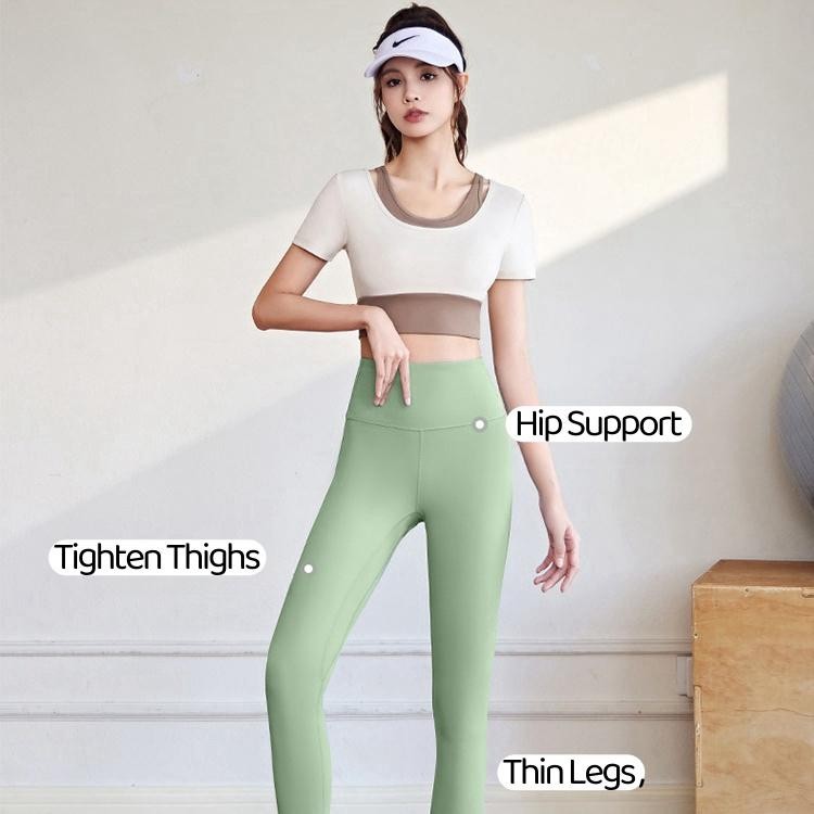 SG Women's No Embarrassing Line Slim Hight Waist Yoga Pants Tummy Control Workout Leggings for Gym Jogging Cycling