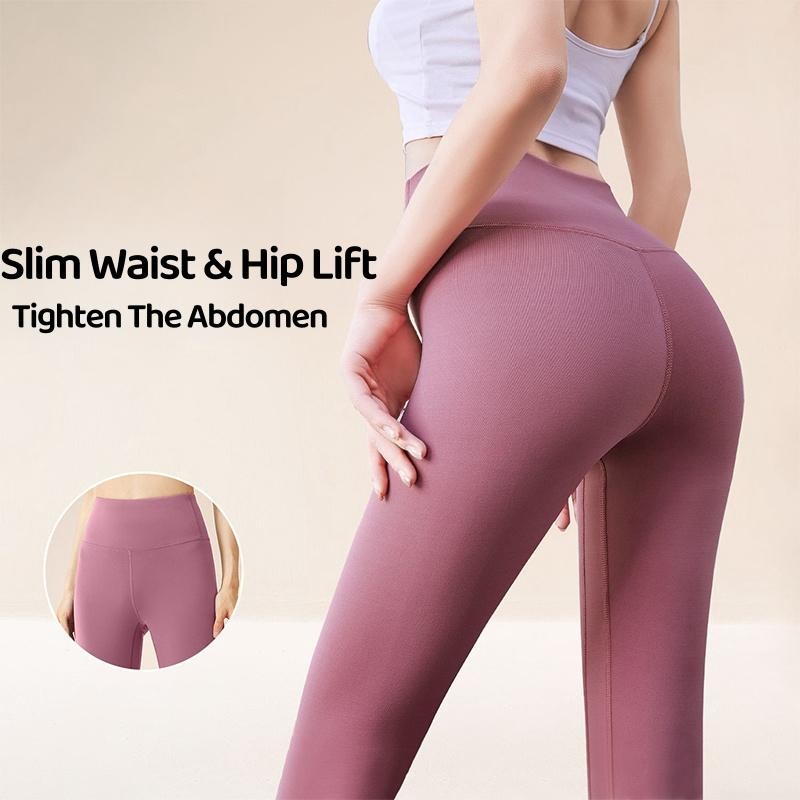 SG Women's No Embarrassing Line Slim Hight Waist Yoga Pants Tummy Control Workout Leggings for Gym Jogging Cycling