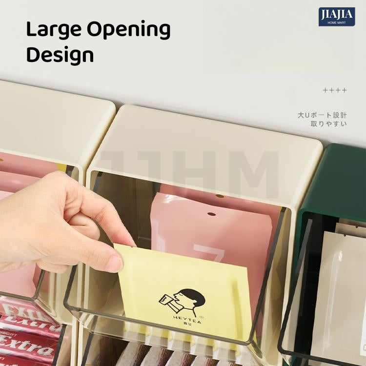 Coffee Capsule Holder Tea bag Organizer Pantry Acrylic Teabag Storage Box Coffee Rack Stationery Holder Desktop