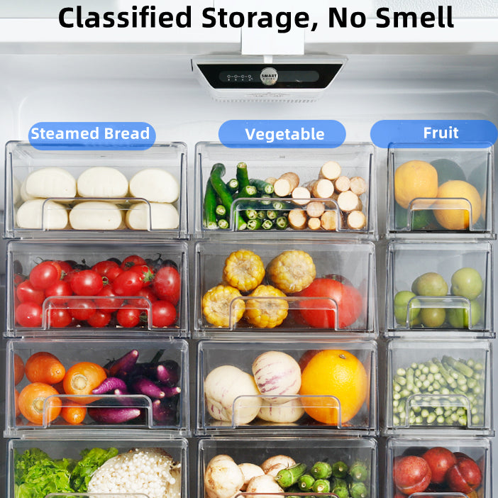 <Premium Acrylic> Top Food Grade Transparent Fridge storage drawer Refrigerator Organizer Food Container Acrylic