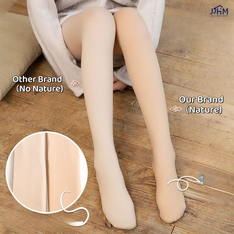 Thicken & Premium Thermal Pantyhose Lined Plush Translucent Winter Warm