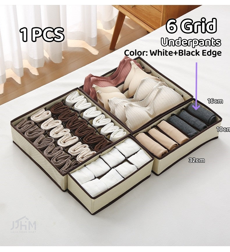 SG In Stock Underwear Socks Bra Storage Organizer Thick Fabric Material