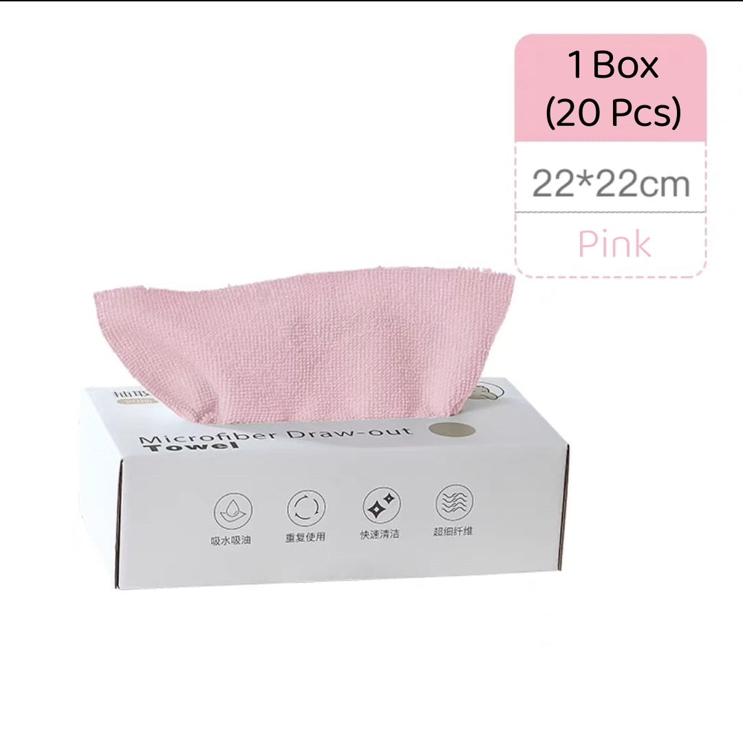 SG 20pcs Micro Fiber Cloth/ Kitchen Table Cloth/ Reusable Multipurpose Cleaning Towel/ Car Wash Cloth/ Disposable