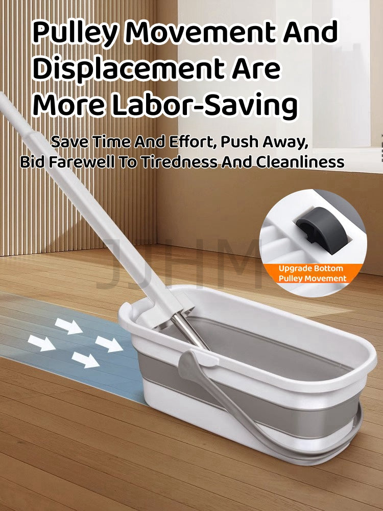 Foldable mop bucket rectangular floor mop bucket flat mop squeeze bucketdrain basin car wash bucket and floor