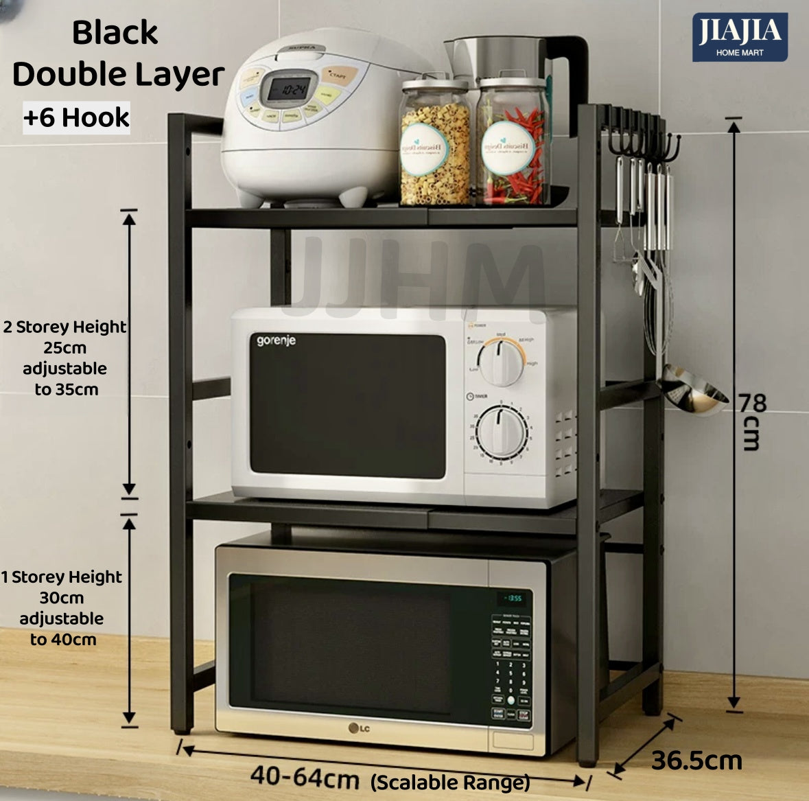 Installation-free kitchen folding storage rack floor-standing multi-layer household storage rack pots and ovens microwave oven storage rack storage room
