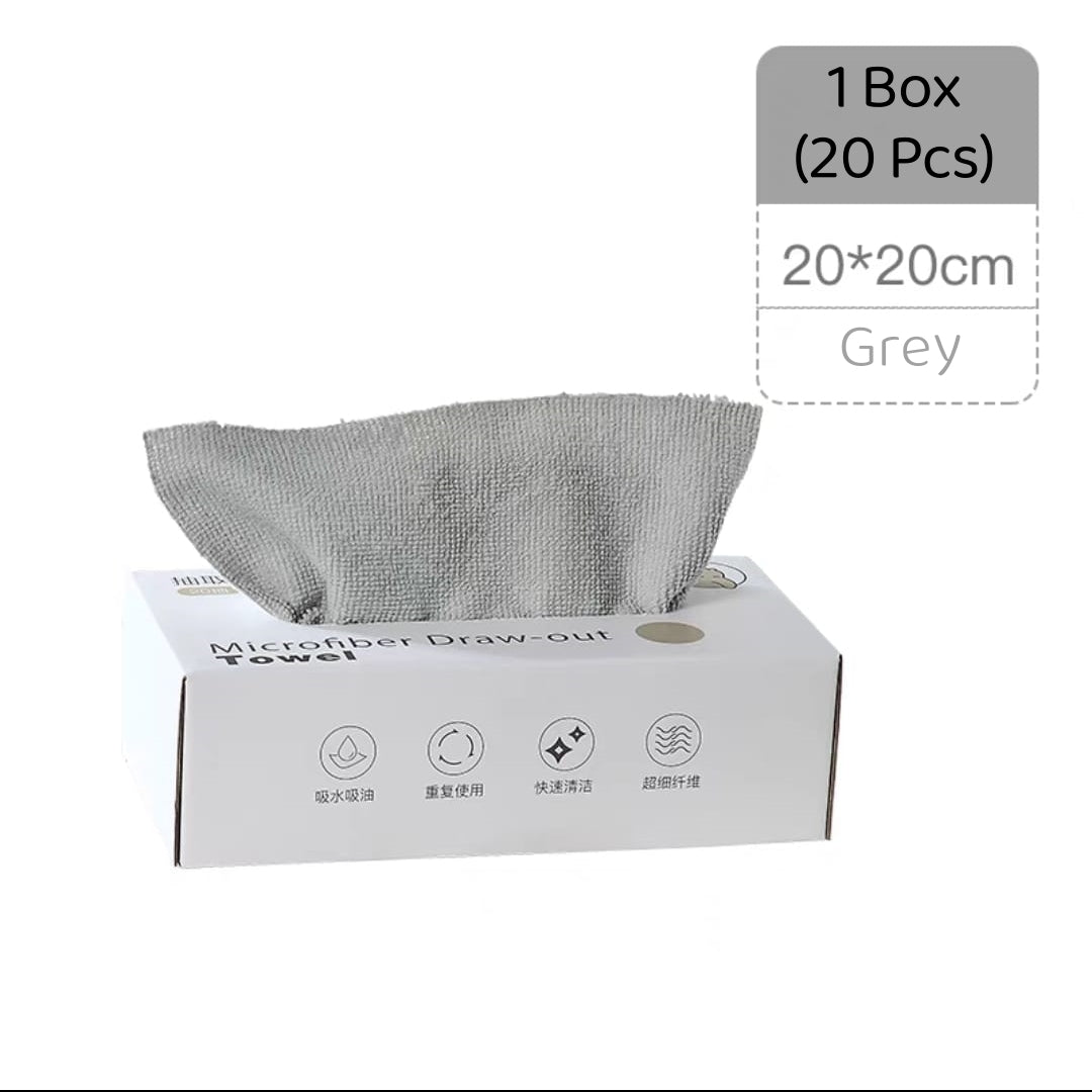 SG 20pcs Micro Fiber Cloth/ Kitchen Table Cloth/ Reusable Multipurpose Cleaning Towel/ Car Wash Cloth/ Disposable