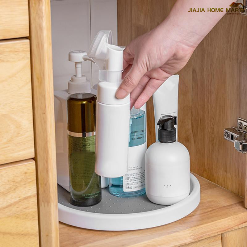 360 Rotating Kitchen Storage Rack Condiments Sauce Tray